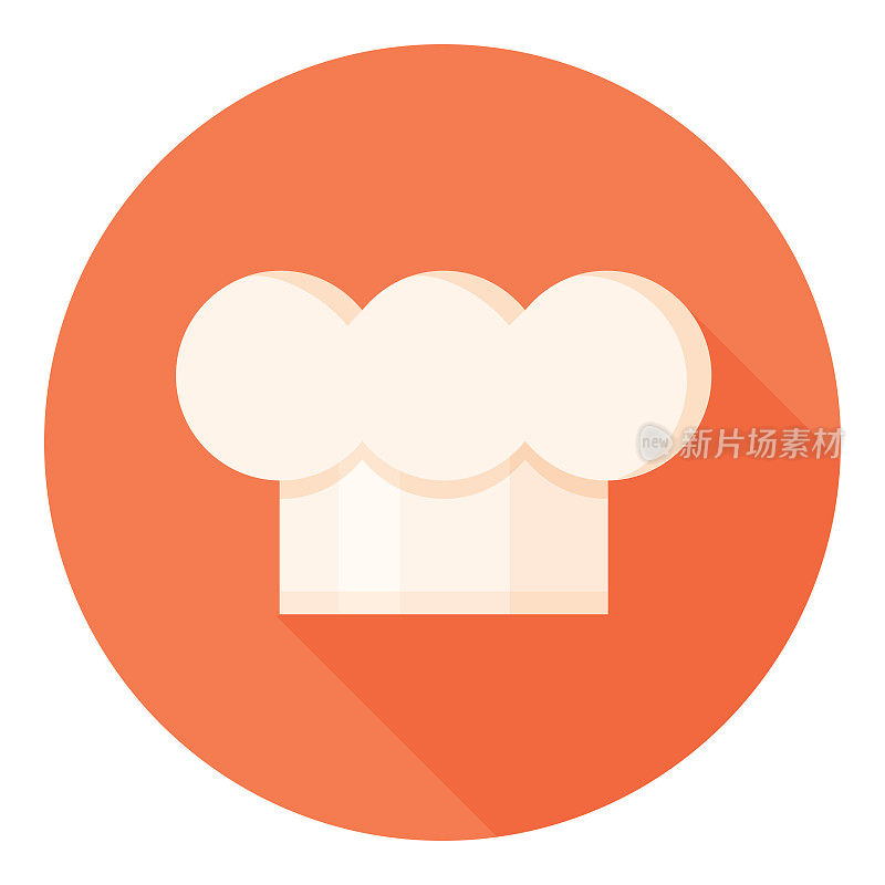 Chef Hat Flat Icon Design